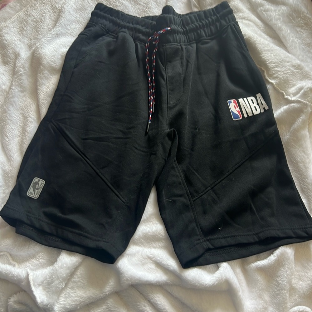 Boys, NBA, black gym shorts size small - no team shown